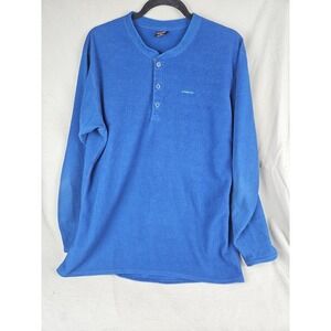 Vintage Patagonia Shirt Mens Large Blue Capilene Henley Fleece USA‎ 90s